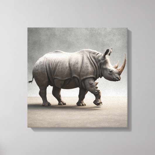 Rhinoceros Leinwanddruck (Vorderseite)