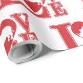 Rhinoceros-Liebe Geschenkpapier (Rolleneckpunkt)