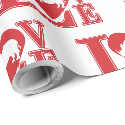 Rhinoceros-Liebe Geschenkpapier (Rolleneckpunkt)