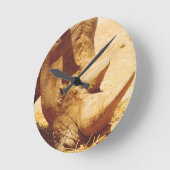 Rhinoceros-Liebe Runde Wanduhr (Winkel)