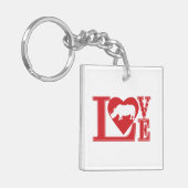 Rhinoceros-Liebe Schlüsselanhänger (Vorderseite links)