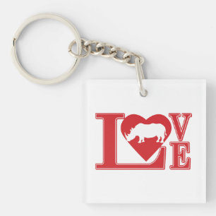 Rhinoceros-Liebe Schlüsselanhänger