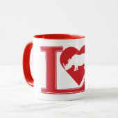 Rhinoceros-Liebe Tasse (Vorderseite Links)