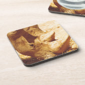 Rhinoceros-Liebe Untersetzer (Linke Seite)