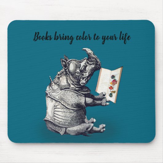 Rhinoceros-Lieben lesen Mousepad (Vorne)