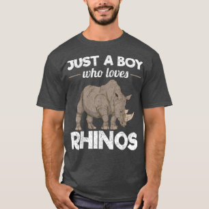 Rhinoceros Lover Africa Animal Just A Boys Who Lie T-Shirt