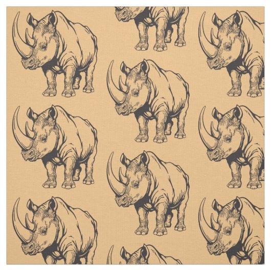 Rhinoceros oder Nashorn Stoff (Muster)