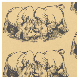 Rhinoceros oder Nashorn Stoff