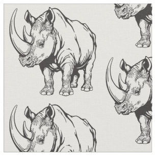 Rhinoceros oder Nashorn Stoff