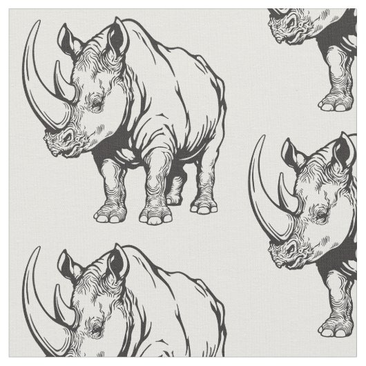 Rhinoceros oder Nashorn Stoff (Nahaufnahme)