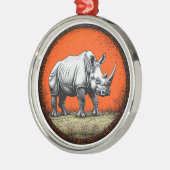 Rhinoceros Ornament Aus Metall (Links)