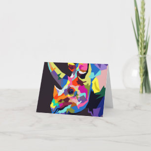 Rhinoceros Pop Art Dankeskarte