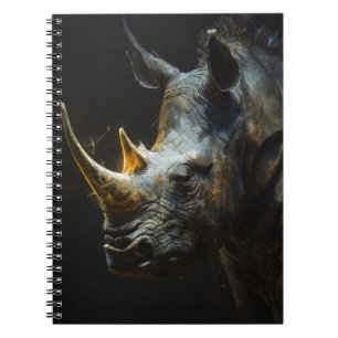 Rhinoceros Portrait Tierwelt Geist Notizblock
