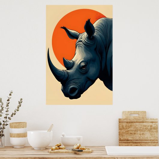 Rhinoceros Poster (Küche)