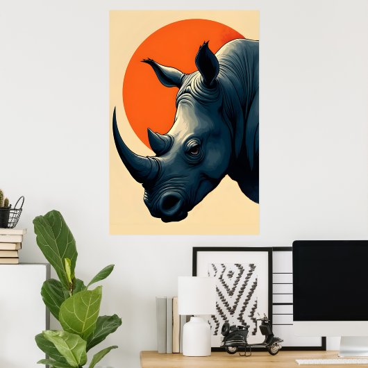 Rhinoceros Poster (Heimbüro)