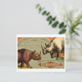 Rhinoceros Postkarte (Stehend Vorderseite)