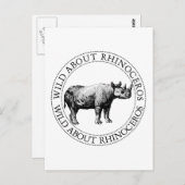 Rhinoceros Postkarte (Vorne/Hinten)