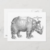 Rhinoceros Postkarte (Vorne/Hinten)