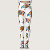 Rhinoceros Psychedelic Zebra Leggings (Vorderseite)