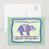 Rhinoceros Quilt Postkarte (Vorne/Hinten)