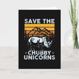 Rhinoceros Rettete die Chubby-Unicorns Karte