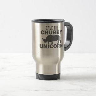 Rhinoceros Rettete The Chubby Unicorn Rhino Lover Reisebecher