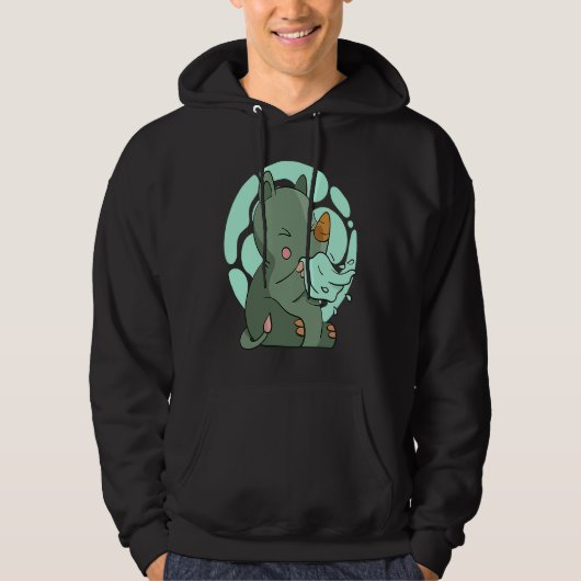 Rhinoceros rhino africa ill hoodie (Vorderseite)