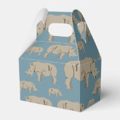 Rhinoceros Rhino Illustrationsmuster Geschenkschachtel (Rückseite)