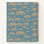 Rhinoceros Rhino Illustrationsmuster Notizblock (Rückseite)