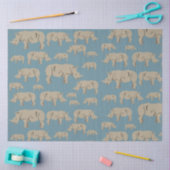 Rhinoceros Rhino Illustrationsmuster Seidenpapier (Basteln)