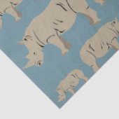 Rhinoceros Rhino Illustrationsmuster Seidenpapier (Ausschnitt)