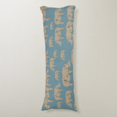 Rhinoceros Rhino Illustrationsmuster Seitenschläferkissen (Vorderseite Vertikal)