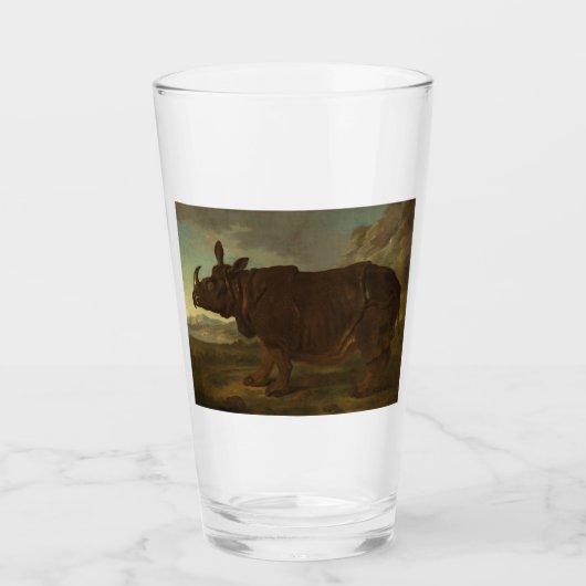 Rhinoceros (Rhino) (Wild Animal) (von J.B. Oudry) Glas (Vorderseite)
