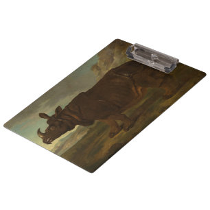 Rhinoceros (Rhino) (Wild Animal) (von J.B. Oudry) Klemmbrett