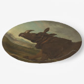 Rhinoceros (Rhino) (Wild Animal) (von J.B. Oudry) Pappteller (Schrägansicht)