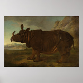 Rhinoceros (Rhino) (Wild Animal) (von J.B. Oudry) Poster