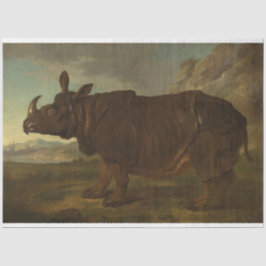 Rhinoceros (Rhino) (Wild Animal) (von J.B. Oudry) Seidenpapier