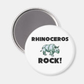 Rhinoceros Rock Magnet (Vorderseite/Rückseite)