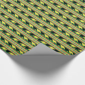 Rhinoceros Safari Weave Muster Geschenkpapier (Ecke)