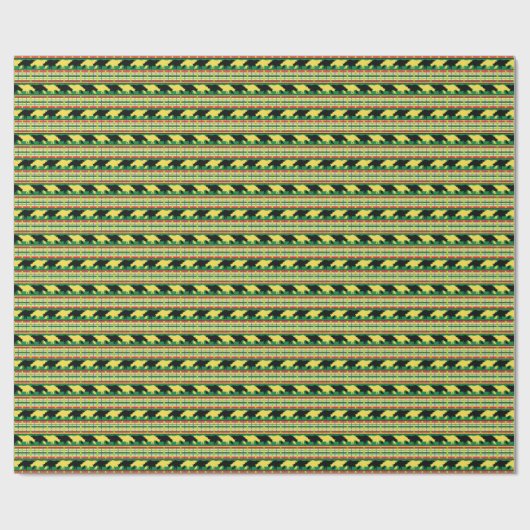 Rhinoceros Safari Weave Muster Geschenkpapier (Flach)