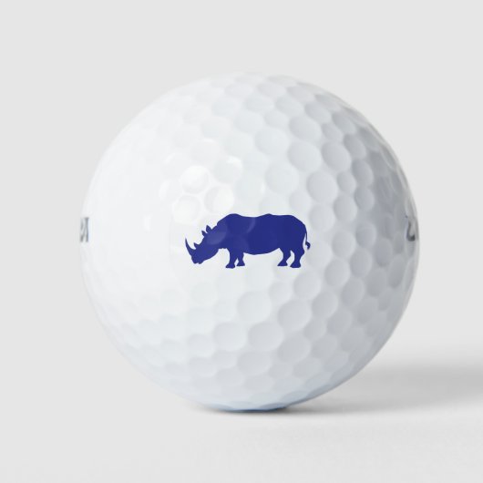 Rhinoceros-Silhouette Golfball (Vorderseite)