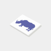 Rhinoceros-Silhouette Post-it Klebezettel (angewinkelt)