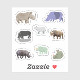 Rhinoceros Stickers Aufkleber