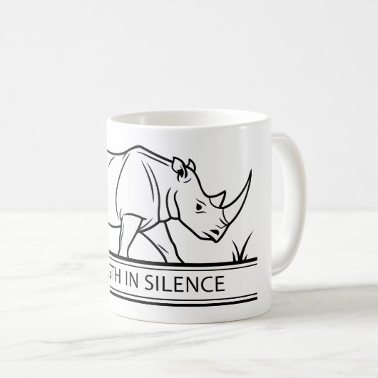 Rhinoceros - Strength In Silence Kaffeetasse (VorderseiteRechts)