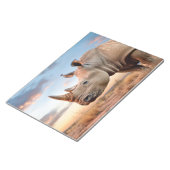 Rhinoceros Tierart Majestic Wild Notizblock (angewinkelt)