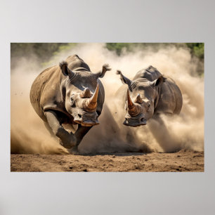 Rhinoceros Tierart Majestic Wild Poster