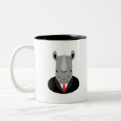 Rhinoceros tuxedo zweifarbige tasse (Links)