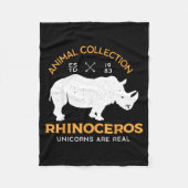 Rhinoceros Unicorns Are Real Funny Animal Fleecedecke (Vorderseite)