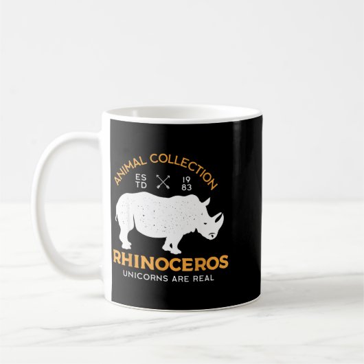 Rhinoceros Unicorns Are Real Funny Animal  Kaffeetasse (Links)