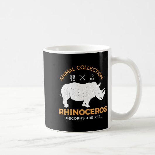 Rhinoceros Unicorns Are Real Funny Animal Kaffeetasse (Rechts)